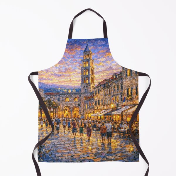 Item preview, Split, Croatia – a painting of a summer night in this beautiful European city. designed and sold by GalleryKauffeld.