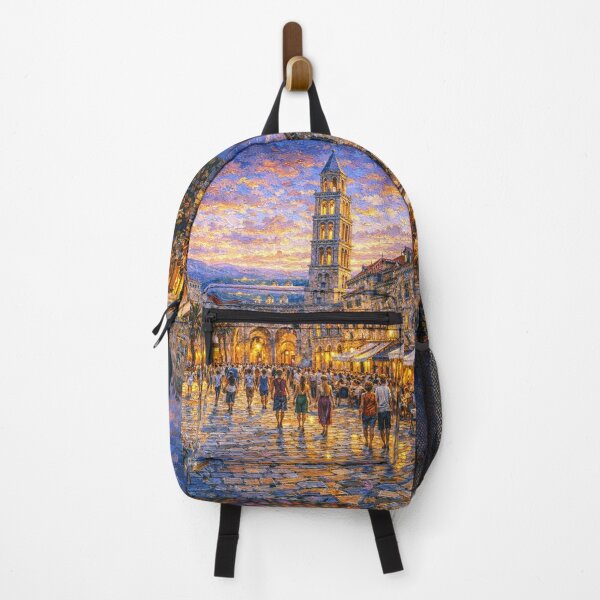 Item preview, Split, Croatia – a painting of a summer night in this beautiful European city. designed and sold by GalleryKauffeld.