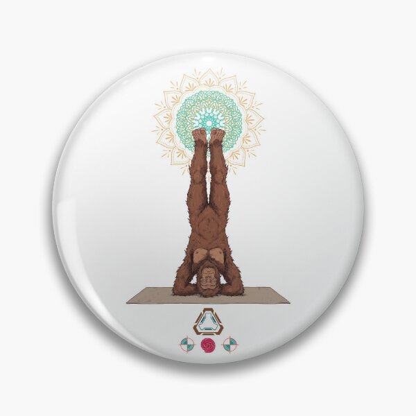 Item preview, Zen Bigfoot Doing a Yoga Headstand (Sirsasana) designed and sold by Whimsy Trail Co.