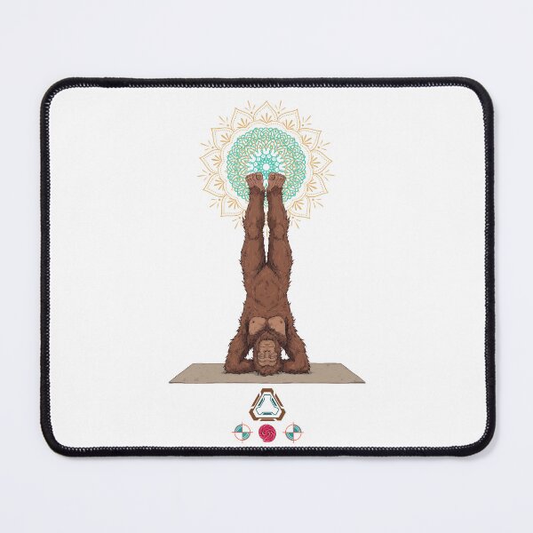 Item preview, Zen Bigfoot Doing a Yoga Headstand (Sirsasana) designed and sold by Whimsy Trail Co.