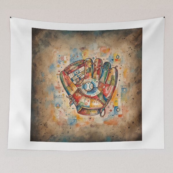Aperçu de l'œuvre Baseball Glove Abstract Art créée et vendue par Home Decor Art.