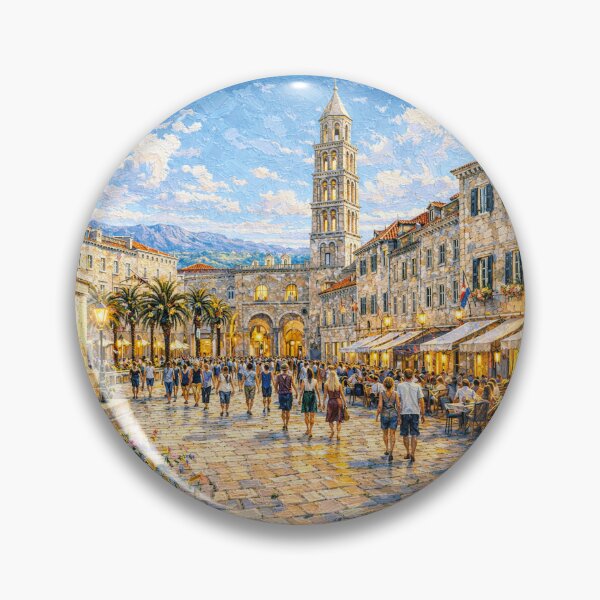 Item preview, A painting of Split, Croatia – A Beautiful city in Europe. designed and sold by GalleryKauffeld.