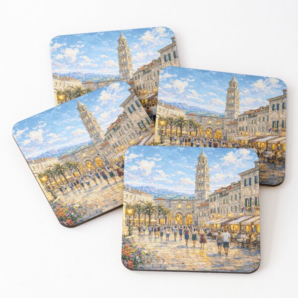 Item preview, A painting of Split, Croatia – A Beautiful city in Europe. designed and sold by GalleryKauffeld.