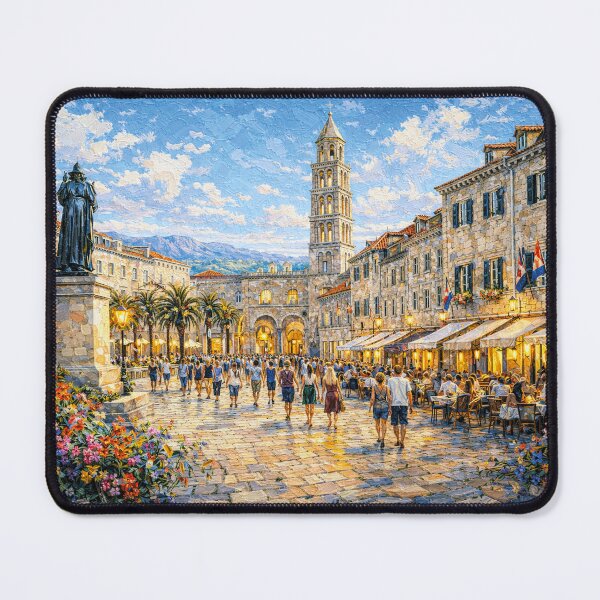 Item preview, A painting of Split, Croatia – A Beautiful city in Europe. designed and sold by GalleryKauffeld.