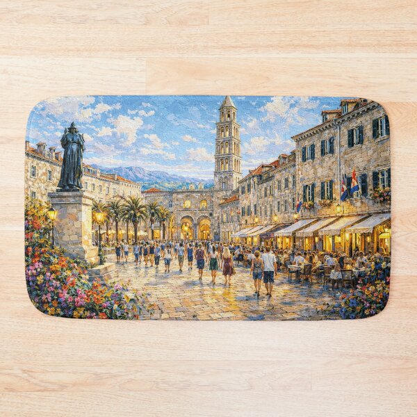 Item preview, A painting of Split, Croatia – A Beautiful city in Europe. designed and sold by GalleryKauffeld.