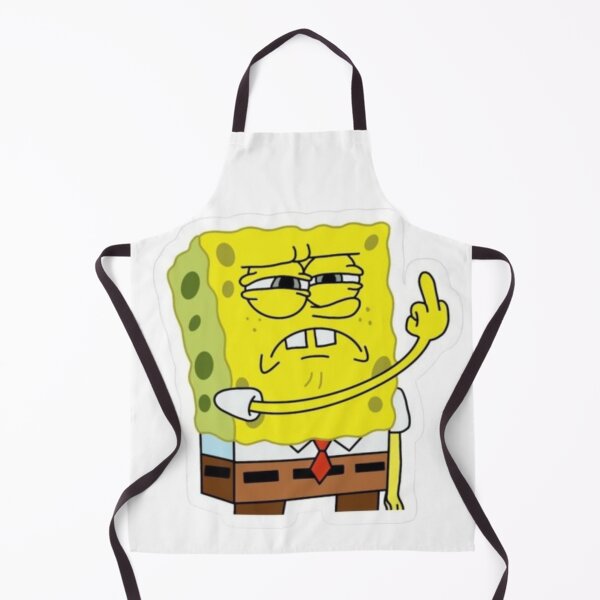 Item preview, Annoyed SpongeBob Middle Finger – Funny Meme Sticker designed and sold by frantuliuss.
