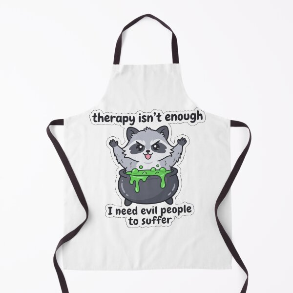 Item preview, Therapy Isn't Enough Evil People Suffer Raccoon Cauldron Funny Dark Humor Witchy Meme designed and sold by raedattia.