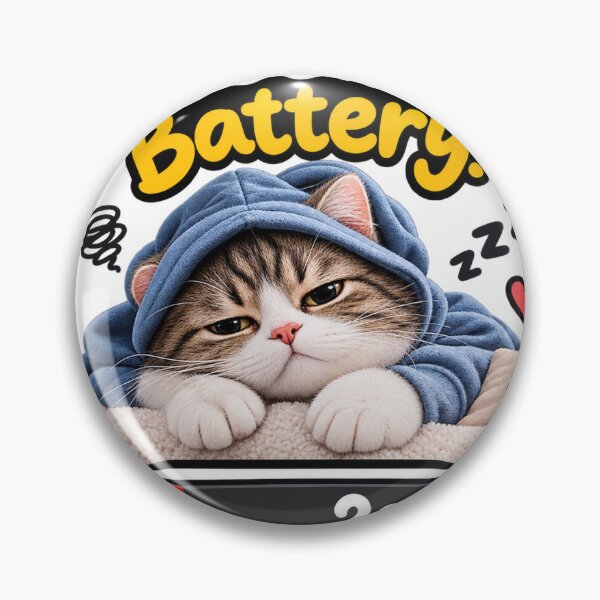 Item preview, Social Battery 2% – Funny Sleepy Cat Introvert Humor designed and sold by ARinternational.