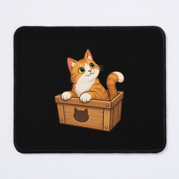 Item preview, Cute Orange Cat In Melting Box Art designed and sold by Dmo3HarkoArt.
