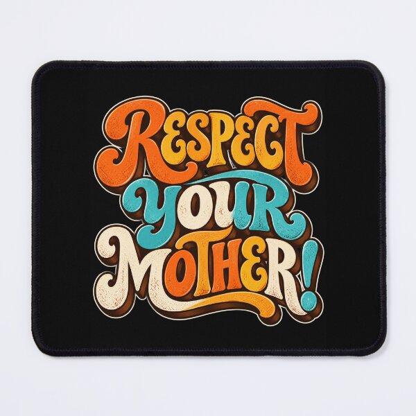 Item preview, Respect Your Mother Vintage Retro Floral Typography Art designed and sold by ROUX-ART.