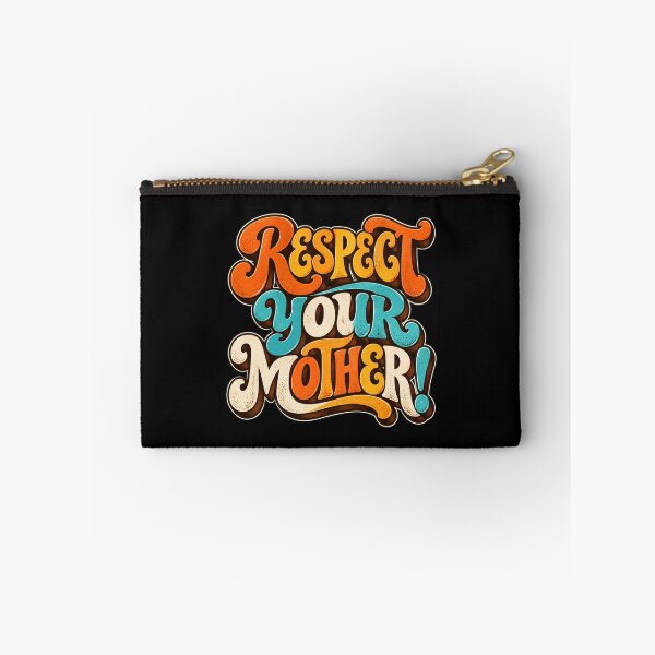 Item preview, Respect Your Mother Vintage Retro Floral Typography Art designed and sold by ROUX-ART.