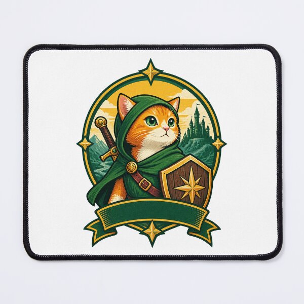 Item preview, The Legend of Meowlda - Cute Cat Fantasy Artwork Design designed and sold by BrattyCatty.