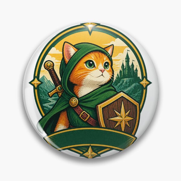 Item preview, The Legend of Meowlda - Cute Cat Fantasy Artwork Design designed and sold by BrattyCatty.