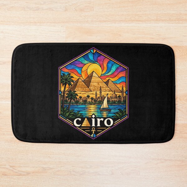 Item preview, Cairo Egypt Piramids Stained Glass Art designed and sold by TomFrontierArt.