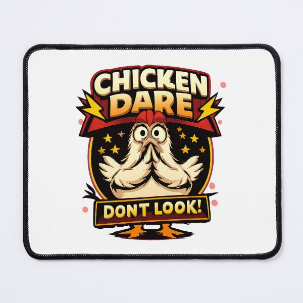 Item preview, Funny Chicken Game Design - Don't Look at the Chicken Humorous Joke Illustration designed and sold by BrattyCatty.