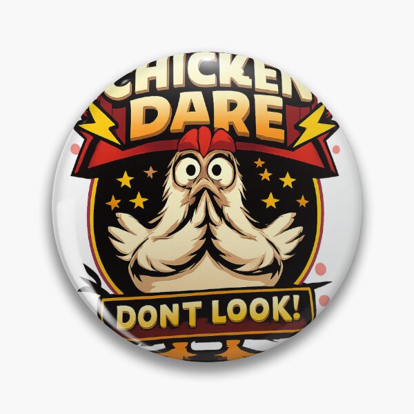 Item preview, Funny Chicken Game Design - Don't Look at the Chicken Humorous Joke Illustration designed and sold by BrattyCatty.