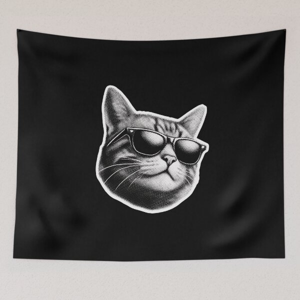 Item preview, Halftone Cat Face Art designed and sold by Dmo3HarkoArt.