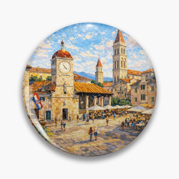 Item preview, Trogir, Croatia – a painting of a summer day in this beautiful European city. designed and sold by GalleryKauffeld.
