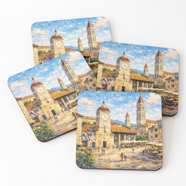 Item preview, Trogir, Croatia – a painting of a summer day in this beautiful European city. designed and sold by GalleryKauffeld.
