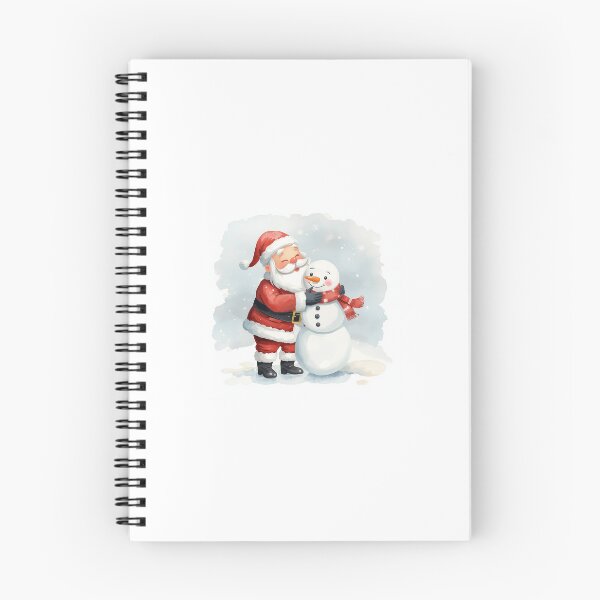 Item preview, Santa Claus Hugging Snowman – Christmas Watercolor Art designed and sold by mayatA-rt.