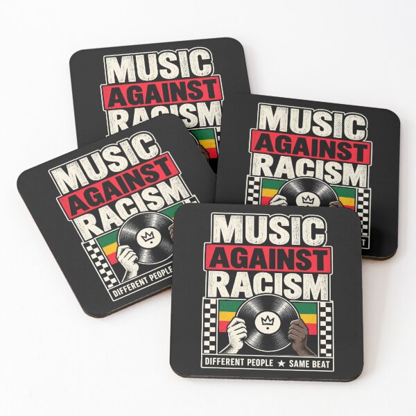 Item preview, music-against-racism-different-people-same-beat.png designed and sold by rude vibes shop.