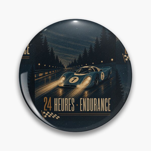 Item preview, Circuit de la Sarthe: Midnight Endurance - Vintage 1960s French Racing Illustration - Gift for Motorsports Lovers designed and sold by MoonSkyArt.