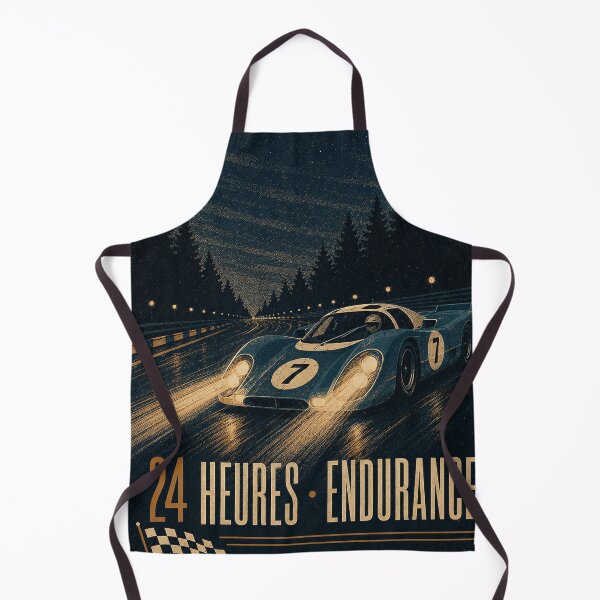 Item preview, Circuit de la Sarthe: Midnight Endurance - Vintage 1960s French Racing Illustration - Gift for Motorsports Lovers designed and sold by MoonSkyArt.