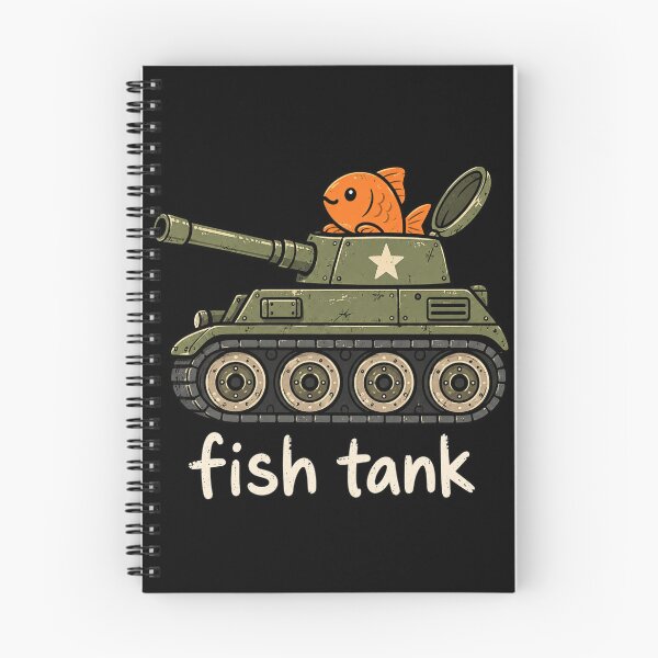 Item preview, fish tank cute cartoon tank with orange fish designed and sold by ROUX-ART.