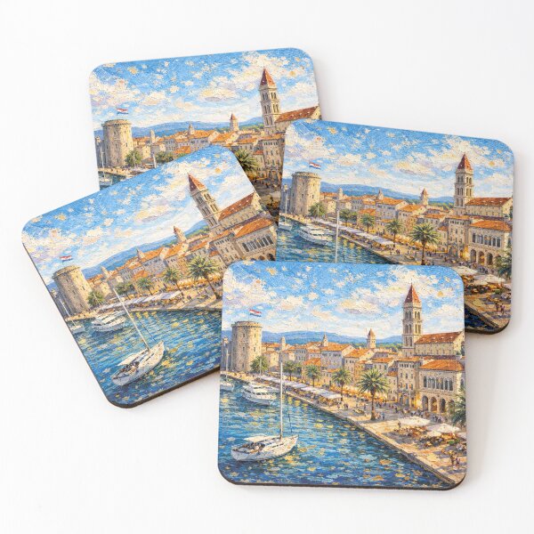 Item preview, A painting of Trogir, Croatia – A Beautiful city in Europe. designed and sold by GalleryKauffeld.