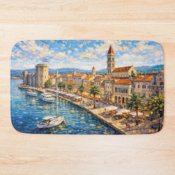 Item preview, A painting of Trogir, Croatia – A Beautiful city in Europe. designed and sold by GalleryKauffeld.