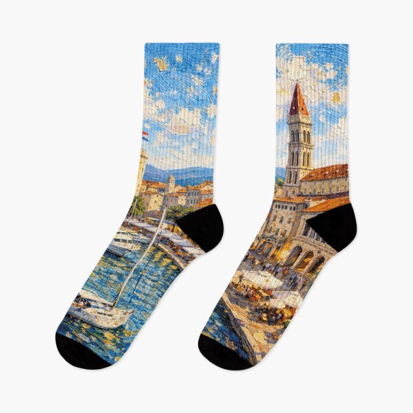 Item preview, A painting of Trogir, Croatia – A Beautiful city in Europe. designed and sold by GalleryKauffeld.