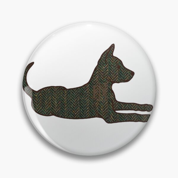 Item preview, Finley Holmes Heritage Hound - Dark Green Herringbone Tweed with Hidden Brown FHC Monogram designed and sold by Finley Holmes The Country Hound.