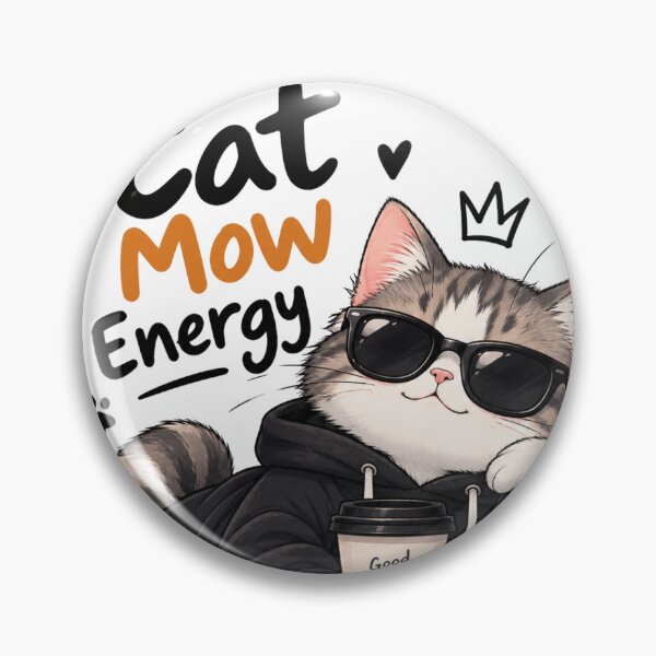 Item preview, Cat Mow Energy Cute Cat Sunglasses Good Vibes Funny Cat Lover Design designed and sold by Cool Tee World .