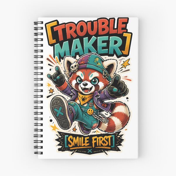 Item preview, Trouble Maker Red Panda Cartoon Mascot Graphic designed and sold by InkDriveStudio.