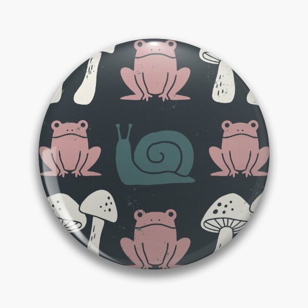 Item preview, Little frogs and snails in the mystical night forest designed and sold by Pattique.