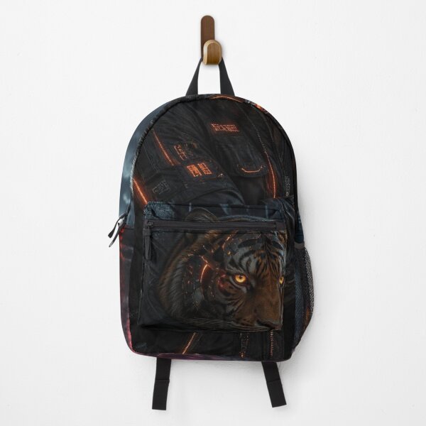 Item preview, Cyberpunk Tiger Streetwear Techwear Cyborg Dark Fantasy Art designed and sold by LazyDayzCo.