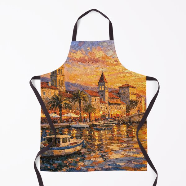 Item preview, Trogir, Croatia – a painting of a summer night in this beautiful European city. designed and sold by GalleryKauffeld.