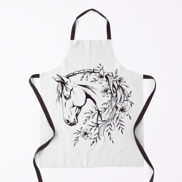 Item preview, Elegant Horse Floral Outline Equestrian Art Design designed and sold by Vibe-Vary.