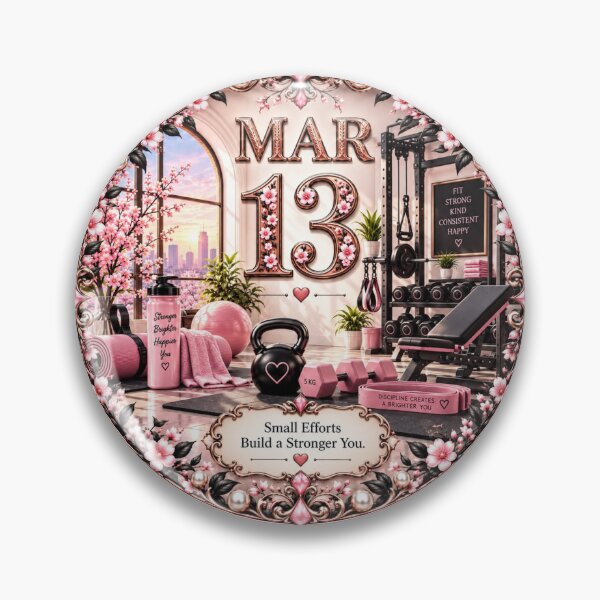Item preview, March 13 Fitness Birthday Motivation Design designed and sold by LunaMoments.