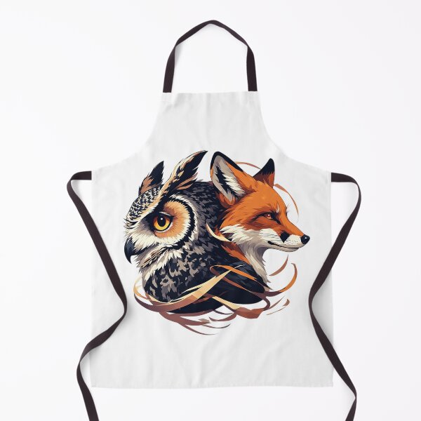 Item preview, Diseño de emblema vectorial de búho sabio y zorro astuto - Ilustración de retrato de dos animales designed and sold by Nubian Style.