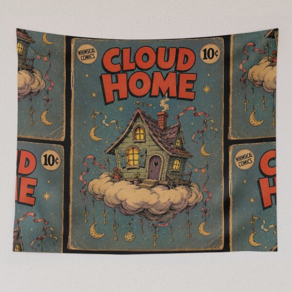 Item preview, Whimsy Surreal Cloud House designed and sold by bapupa.