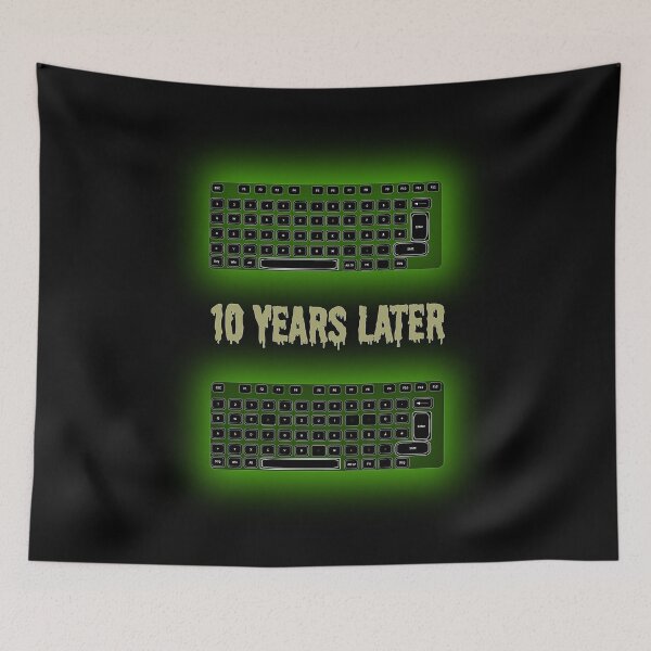 Item preview, Copy of 10 Years Later Keyboard – Funny Gamer & Mechanical Keyboard Pun designed and sold by FlatstudioArt.
