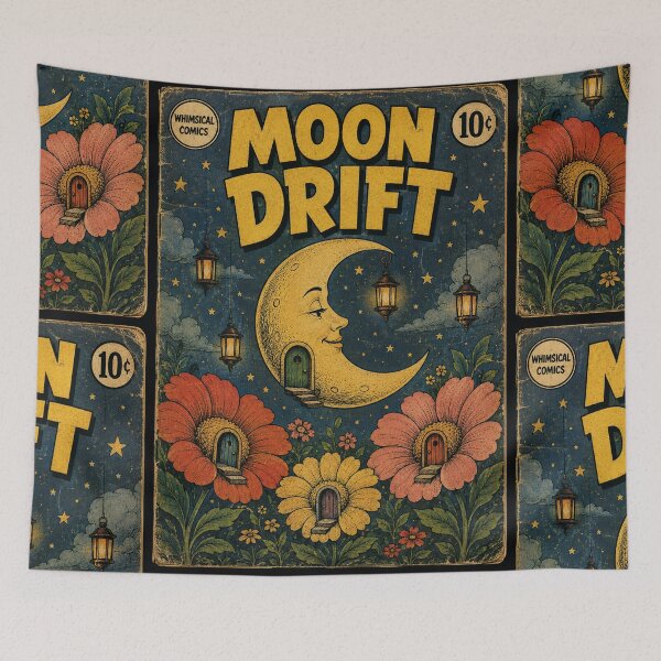 Item preview, Whimsy Surreal Floating Moon Garden designed and sold by bapupa.