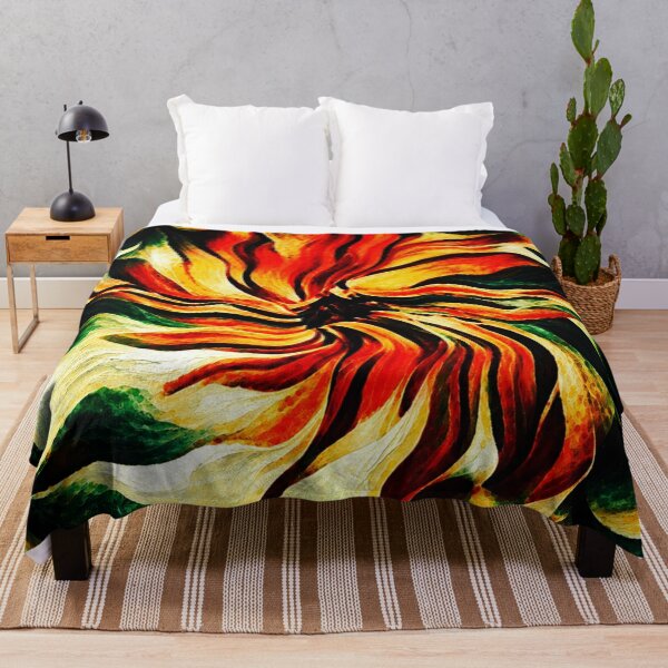 Item preview, Ember Petal Convergence – Fiery Botanical Abstract designed and sold by Absractshop4942.