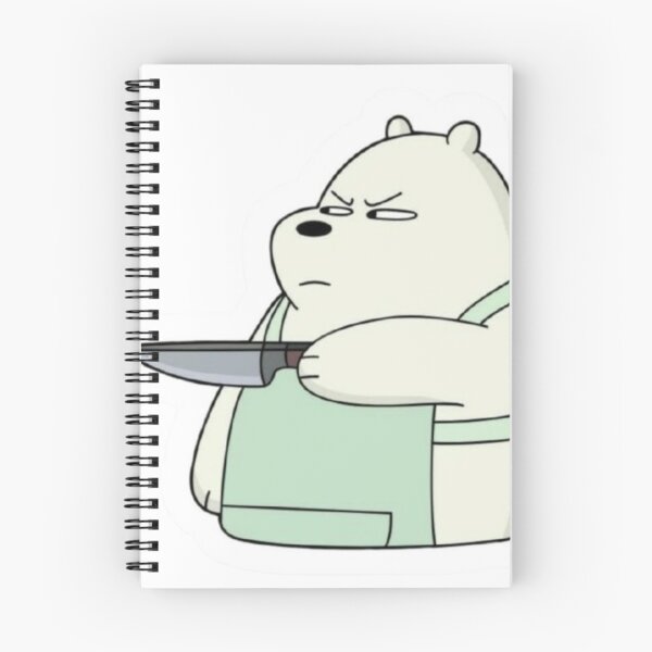 Item preview, Angry Ice Bear with Knife – We Bare Bears Meme Sticker designed and sold by frantuliuss.