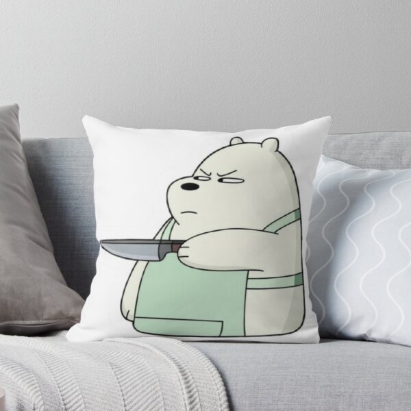 Item preview, Angry Ice Bear with Knife – We Bare Bears Meme Sticker designed and sold by frantuliuss.