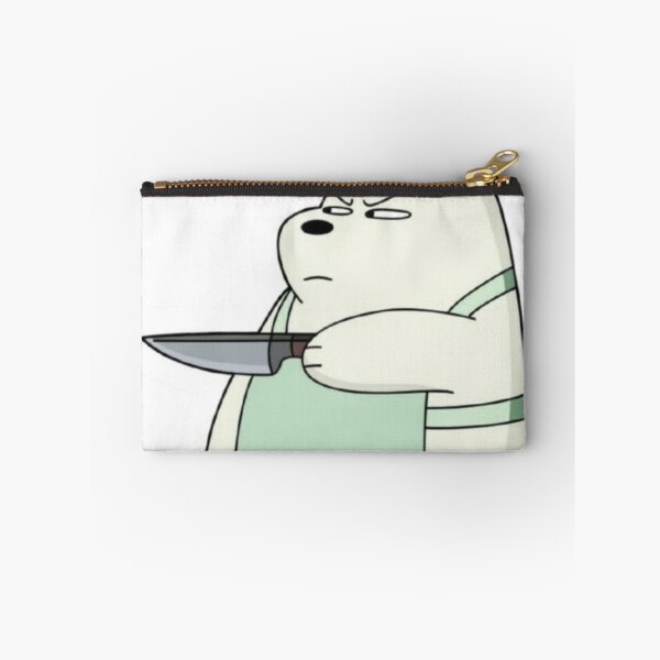 Item preview, Angry Ice Bear with Knife – We Bare Bears Meme Sticker designed and sold by frantuliuss.