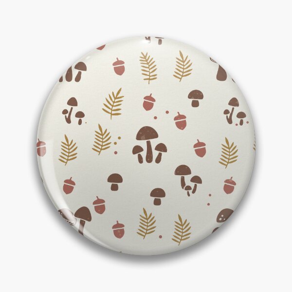 Item preview, Autumn mushrooms and acorns in the sweet forest designed and sold by Pattique.