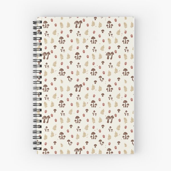 Item preview, Autumn mushrooms and acorns in the sweet forest designed and sold by Pattique.