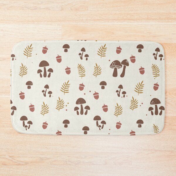 Item preview, Autumn mushrooms and acorns in the sweet forest designed and sold by Pattique.